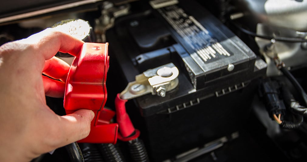 clear liquid leaking from car battery